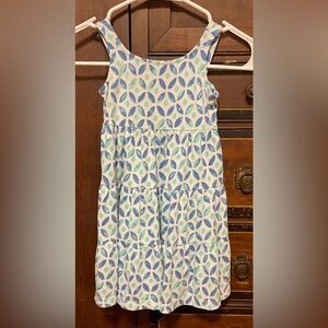 Duffield Lane Blue and White Patterned Kids Dress 3T